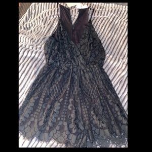 NWT black lace romper